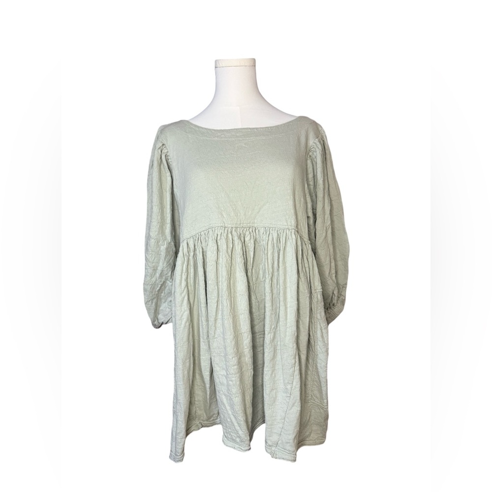 Free People Sage Green Baby Doll Tunic Dress